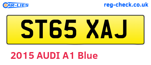 ST65XAJ are the vehicle registration plates.