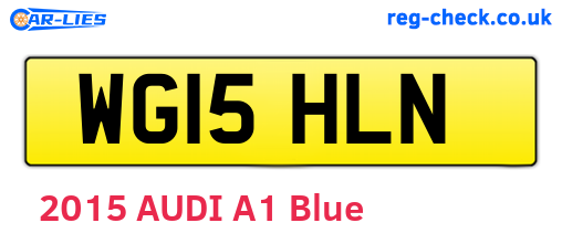 WG15HLN are the vehicle registration plates.