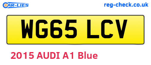 WG65LCV are the vehicle registration plates.