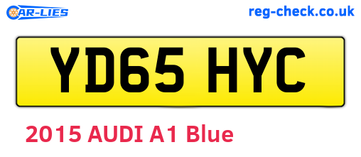 YD65HYC are the vehicle registration plates.