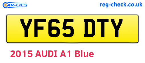 YF65DTY are the vehicle registration plates.