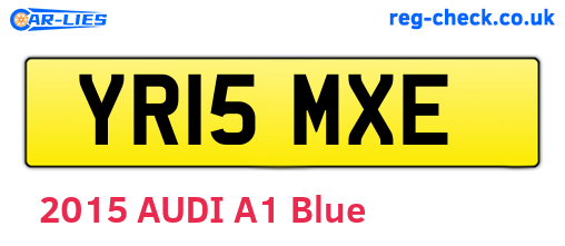 YR15MXE are the vehicle registration plates.