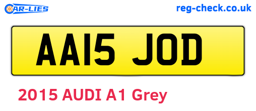 AA15JOD are the vehicle registration plates.