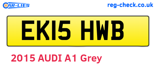 EK15HWB are the vehicle registration plates.
