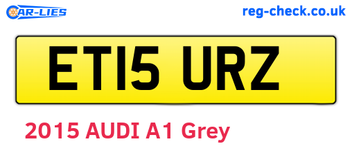 ET15URZ are the vehicle registration plates.