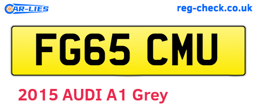 FG65CMU are the vehicle registration plates.
