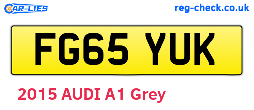 FG65YUK are the vehicle registration plates.