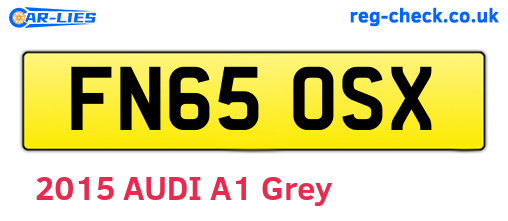 FN65OSX are the vehicle registration plates.