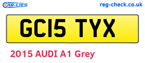 GC15TYX are the vehicle registration plates.