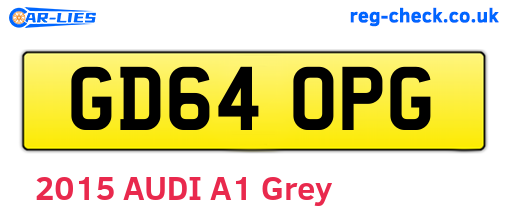 GD64OPG are the vehicle registration plates.
