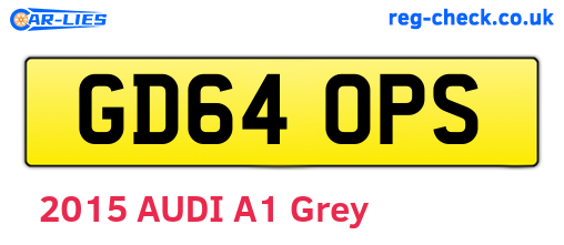 GD64OPS are the vehicle registration plates.