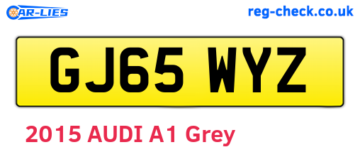 GJ65WYZ are the vehicle registration plates.