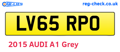 LV65RPO are the vehicle registration plates.
