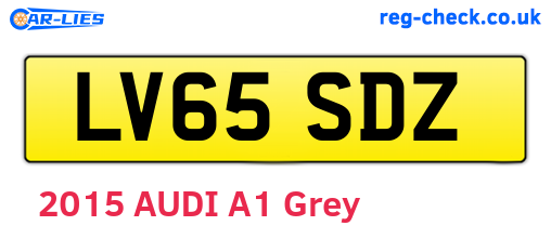 LV65SDZ are the vehicle registration plates.