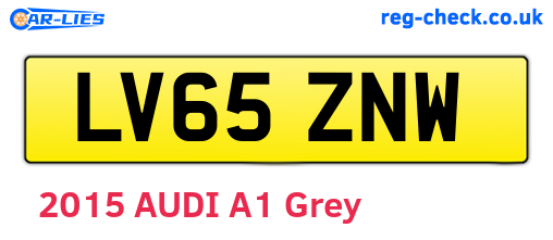 LV65ZNW are the vehicle registration plates.