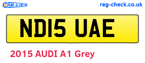 ND15UAE are the vehicle registration plates.
