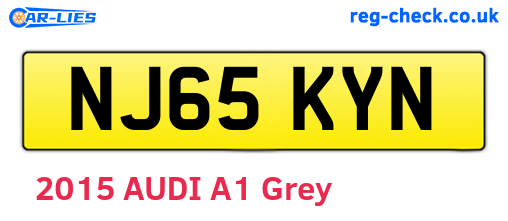 NJ65KYN are the vehicle registration plates.