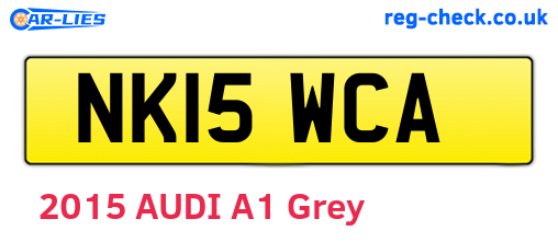 NK15WCA are the vehicle registration plates.