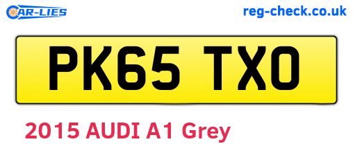 PK65TXO are the vehicle registration plates.