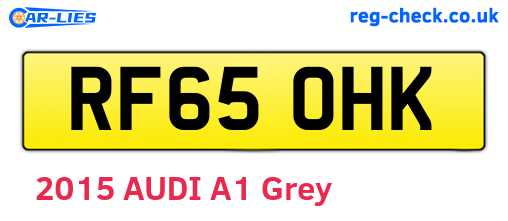 RF65OHK are the vehicle registration plates.