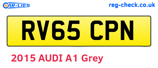 RV65CPN are the vehicle registration plates.