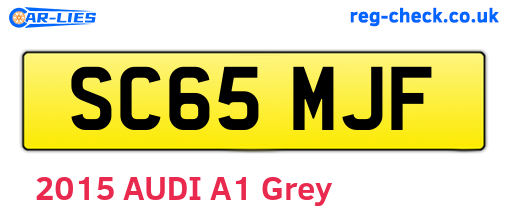 SC65MJF are the vehicle registration plates.