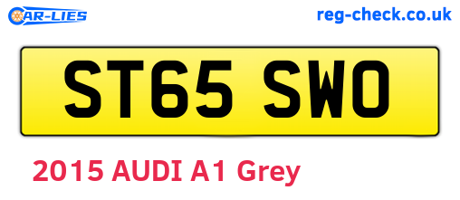 ST65SWO are the vehicle registration plates.