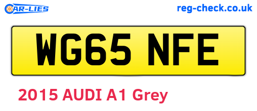 WG65NFE are the vehicle registration plates.