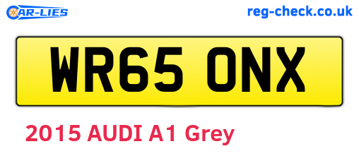 WR65ONX are the vehicle registration plates.