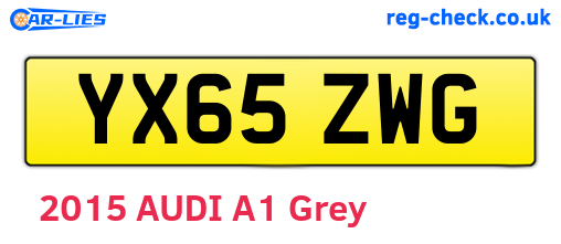 YX65ZWG are the vehicle registration plates.