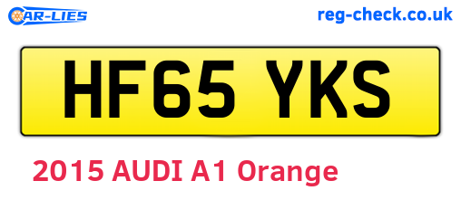 HF65YKS are the vehicle registration plates.