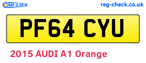 PF64CYU are the vehicle registration plates.