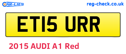 ET15URR are the vehicle registration plates.