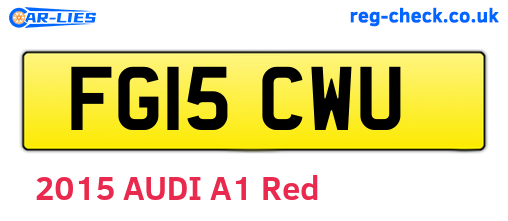 FG15CWU are the vehicle registration plates.