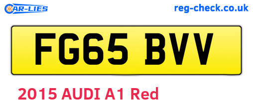 FG65BVV are the vehicle registration plates.