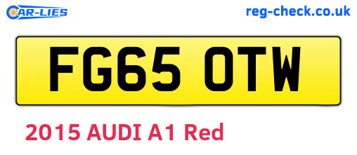 FG65OTW are the vehicle registration plates.