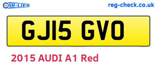 GJ15GVO are the vehicle registration plates.