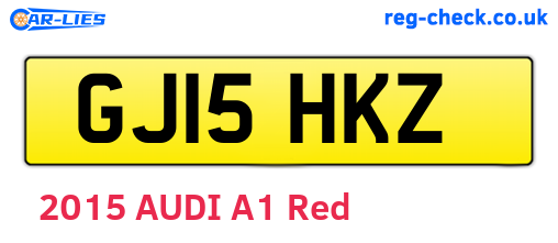 GJ15HKZ are the vehicle registration plates.