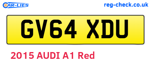 GV64XDU are the vehicle registration plates.