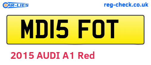 MD15FOT are the vehicle registration plates.