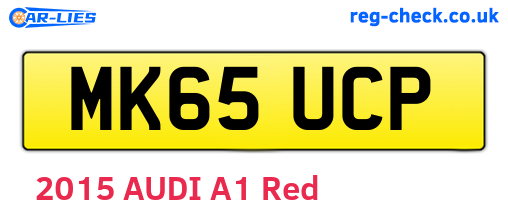 MK65UCP are the vehicle registration plates.