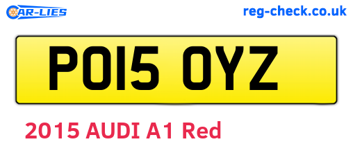 PO15OYZ are the vehicle registration plates.