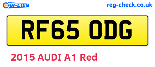 RF65ODG are the vehicle registration plates.