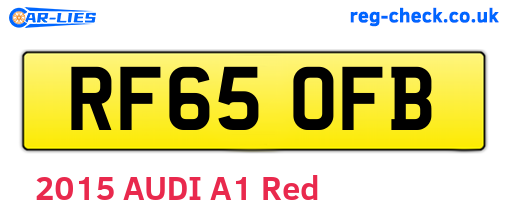 RF65OFB are the vehicle registration plates.