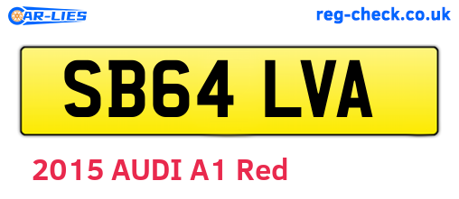 SB64LVA are the vehicle registration plates.