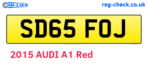 SD65FOJ are the vehicle registration plates.