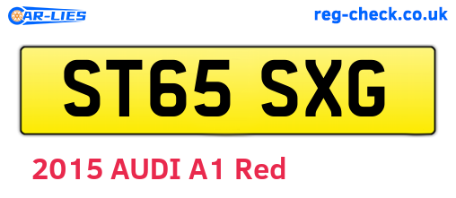 ST65SXG are the vehicle registration plates.