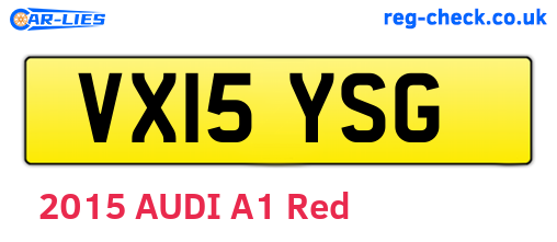 VX15YSG are the vehicle registration plates.