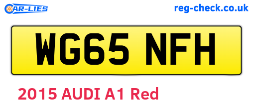 WG65NFH are the vehicle registration plates.