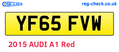 YF65FVW are the vehicle registration plates.